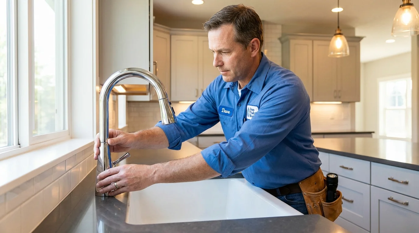 Kitchen faucet installation by Johns Plumbing LLC in Juncos