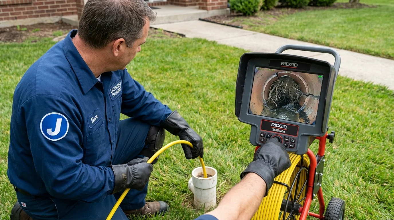Sewer camera inspection being performed by Johns Plumbing LLC in Juncos